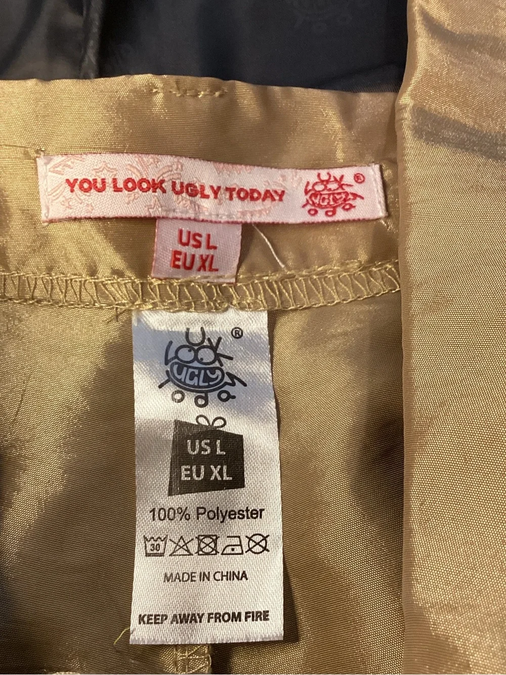 Mens Adult Suit Costume Magician Bachelor Party Jacket Tie Pants Gold Size XL